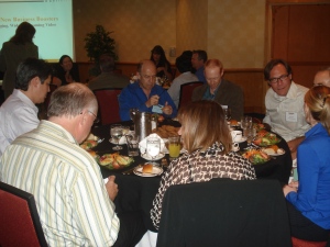 Attendees enjoyed a nice dinner before the Panel.